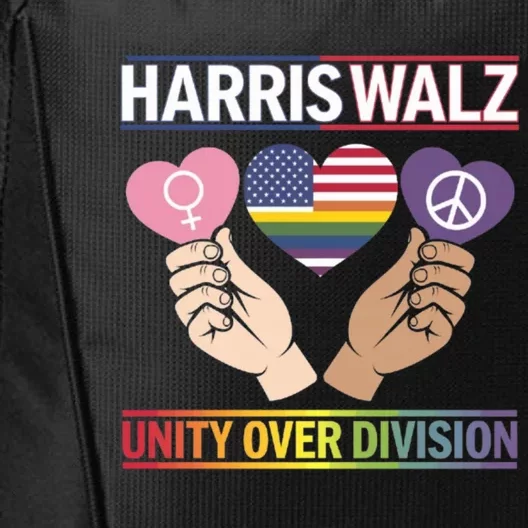 Harriswalz : Bridging Divides Building Unity Funny Gift City Backpack