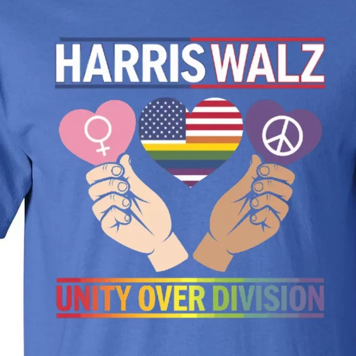 Harriswalz : Bridging Divides Building Unity Funny Gift Tall T-Shirt