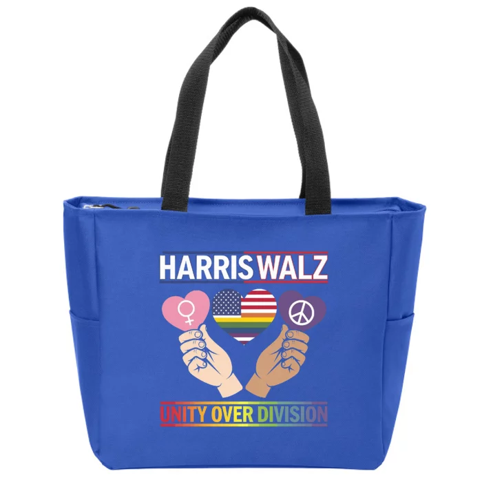 Harriswalz : Bridging Divides Building Unity Funny Gift Zip Tote Bag