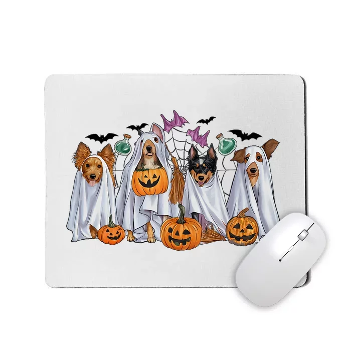 Halloween Boo Dogs Ghost Pumpkins Spooky Dog Lover Outfit Mousepad