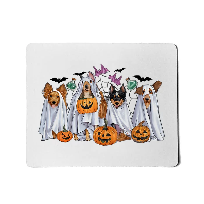 Halloween Boo Dogs Ghost Pumpkins Spooky Dog Lover Outfit Mousepad