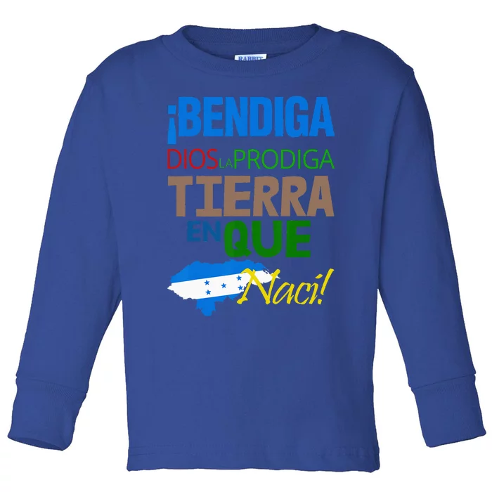 Honduras Bendiga Dios Toddler Long Sleeve Shirt