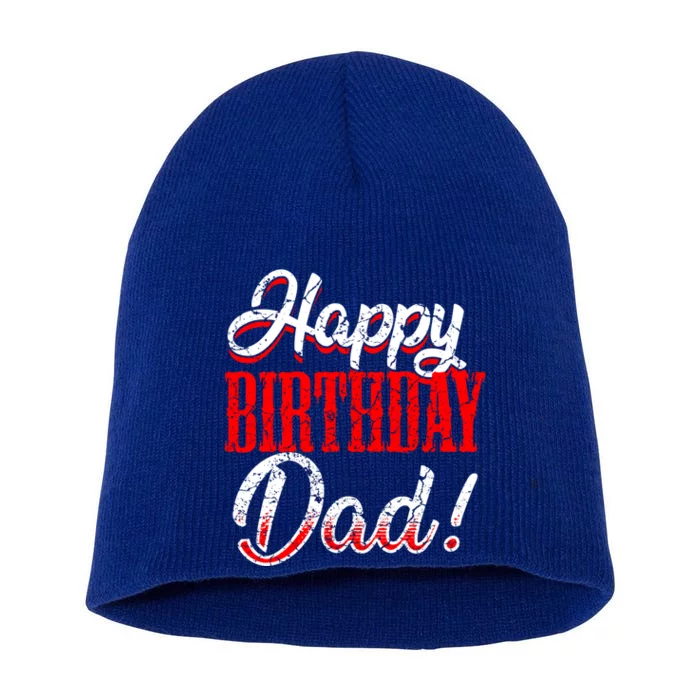 Happy Birthday Daddy Papa FatherS Day Gift Short Acrylic Beanie