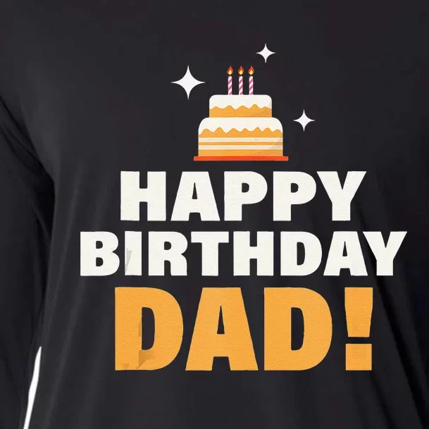 Happy Birthday Dad BDay Papa Birthday Dad Tank Top Cooling Performance Long Sleeve Crew