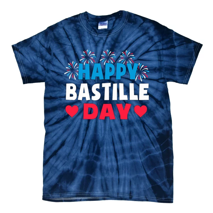 Happy Bastille Day July 14th France Fête Nationale Tie-Dye T-Shirt