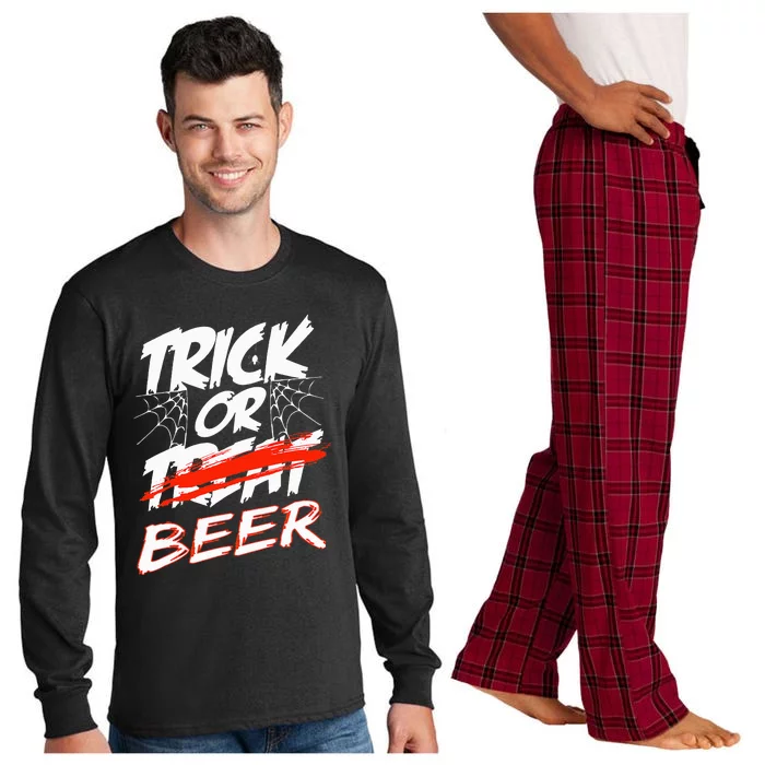 Halloween Beer Drinkers Unleash the Trick or Beer Fun! Long Sleeve Pajama Set