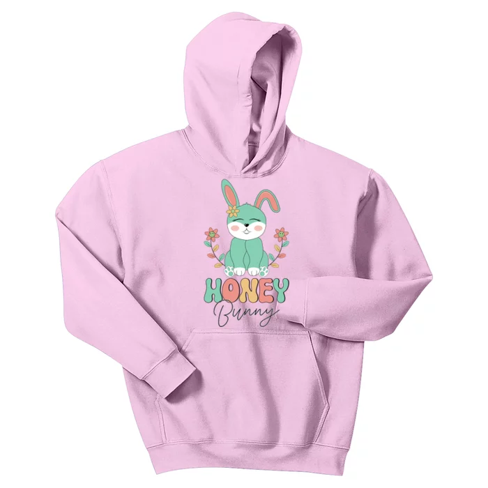 Honey Bunny Easter Bunny Retro Kids Hoodie