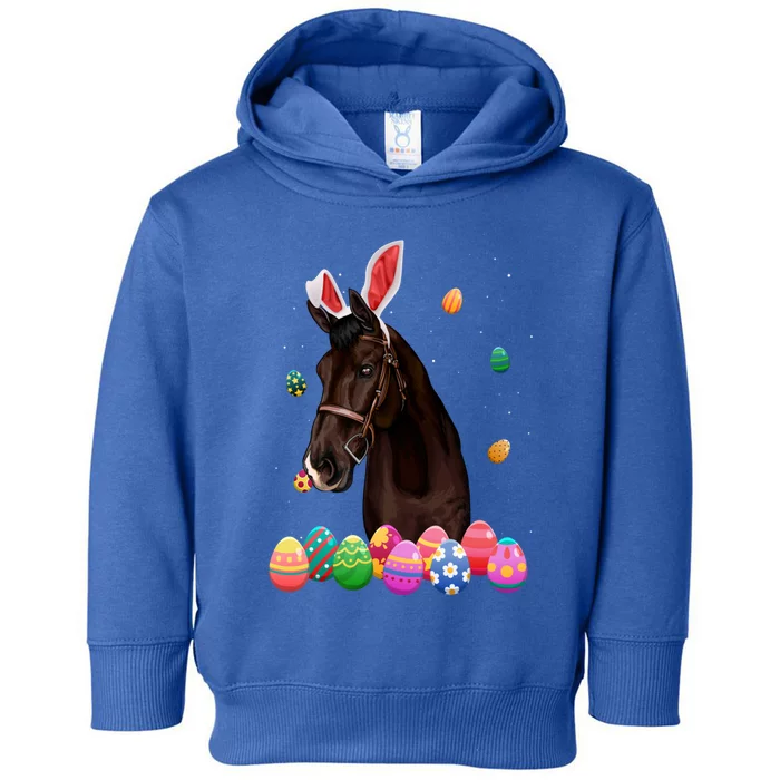 Horse Bunny Easter Funny Easter Day Horses Lovers Gift Toddler Hoodie