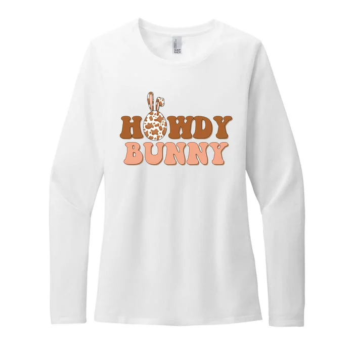 Howdy Bunny Easter Holiday Womens CVC Long Sleeve Shirt