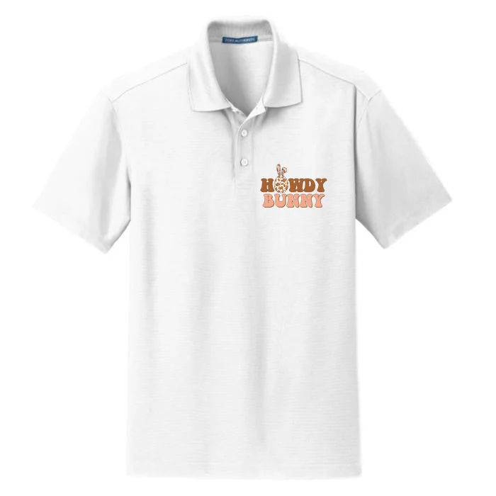 Howdy Bunny Easter Holiday Dry Zone Grid Performance Polo