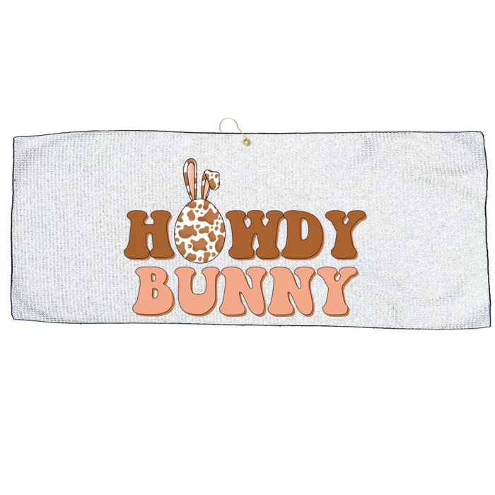 Howdy Bunny Easter Holiday Large Microfiber Waffle Golf Towel