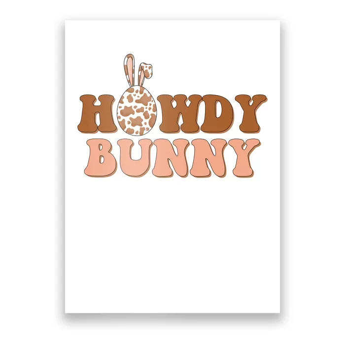 Howdy Bunny Easter Holiday Poster