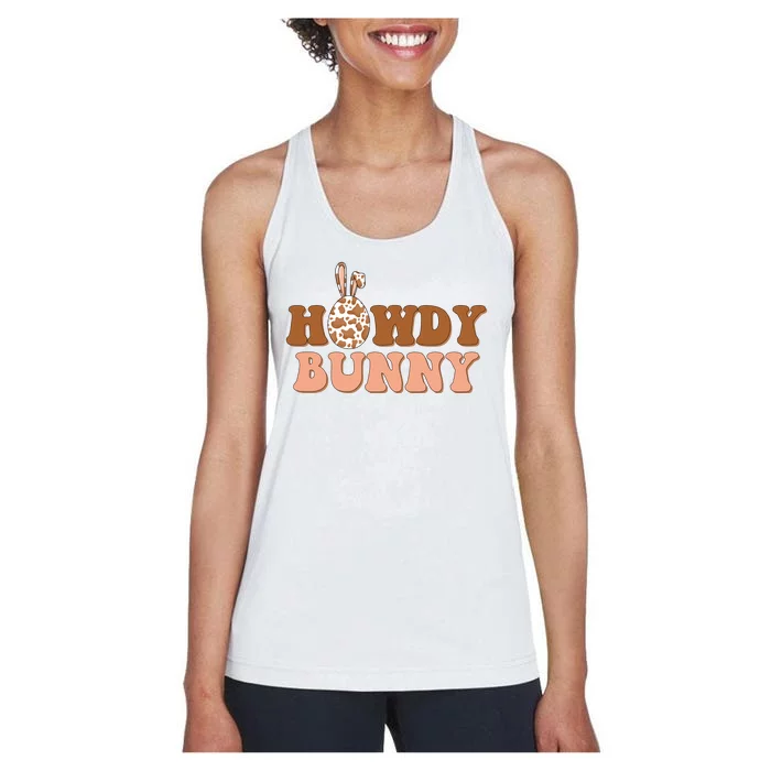 Howdy Bunny Easter Holiday Women's Racerback Tank