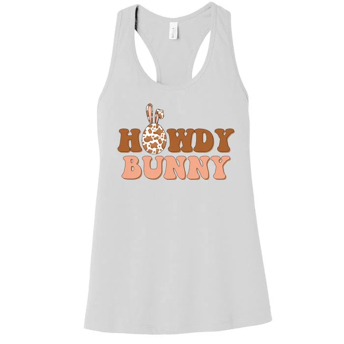 Howdy Bunny Easter Holiday Women's Racerback Tank