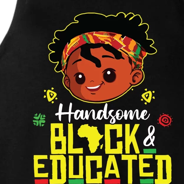 Handsome Black Educated Black History Boy African Ladies Tri-Blend Wicking Tank