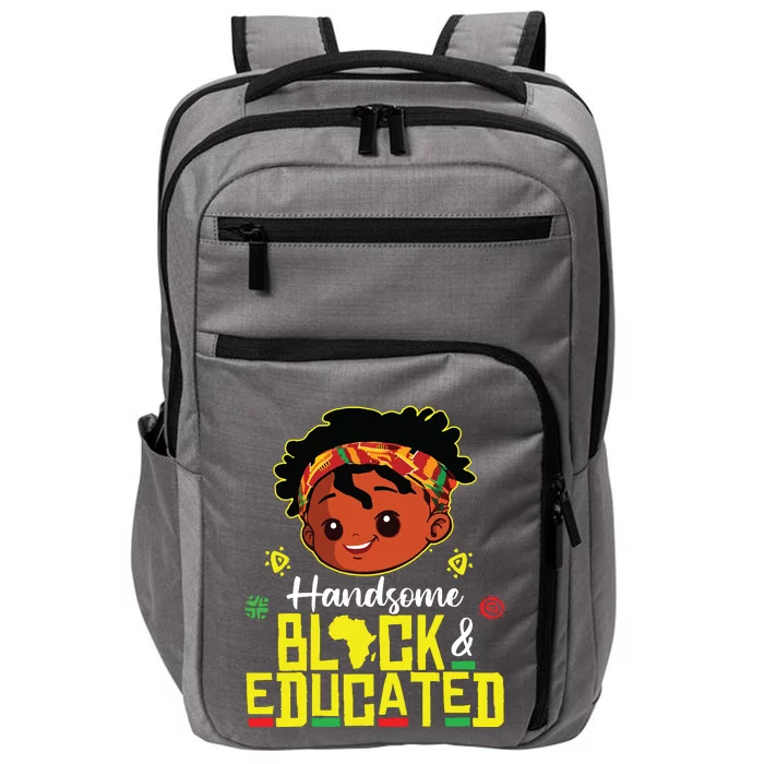 Handsome Black Educated Black History Boy African Impact Tech Backpack