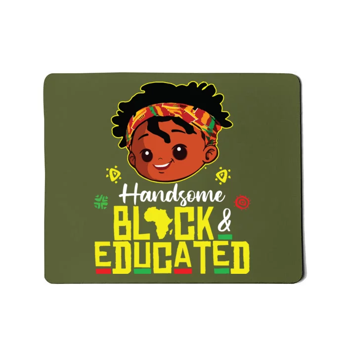 Handsome Black Educated Black History Boy African Mousepad