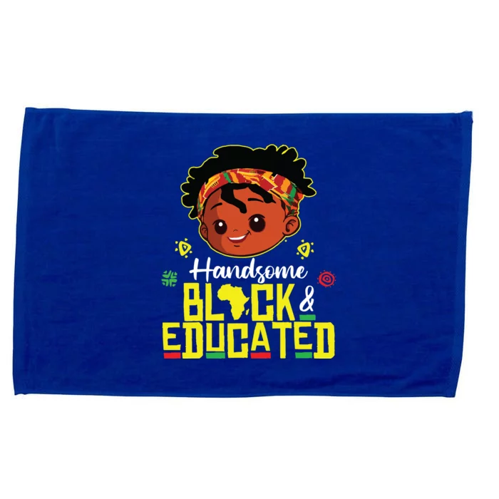 Handsome Black Educated Black History Boy African Microfiber Hand Towel