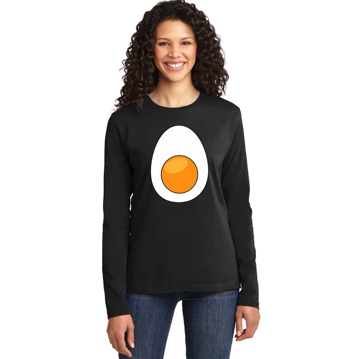 Hard Boiled Egg Funny Halloween Costume For Food Lovers Gift Ladies Long Sleeve Shirt