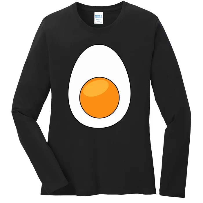 Hard Boiled Egg Funny Halloween Costume For Food Lovers Gift Ladies Long Sleeve Shirt