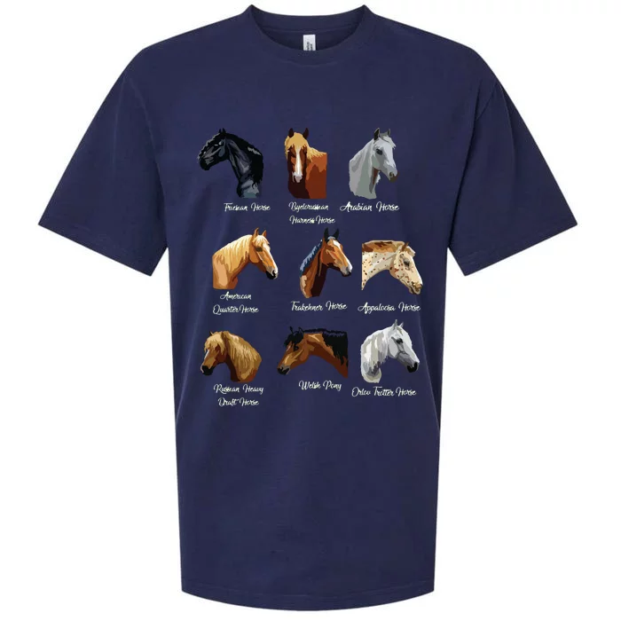 Horse Breeds Equestrian Horseback Riding Gift Sueded Cloud Jersey T-Shirt