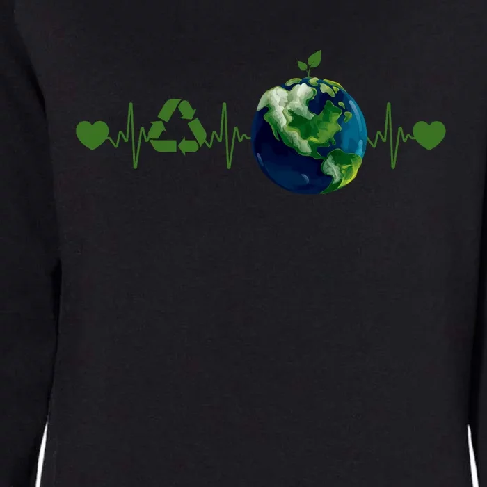 Heart Beat Earth Day Recycle Love Earth Day Anniversary 2024 Womens California Wash Sweatshirt