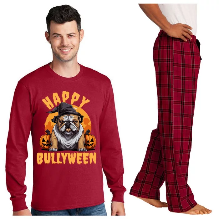 Happy Bullyween English Bulldog Halloween Cool Gift Long Sleeve Pajama Set