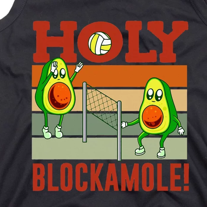 Holy Blockamole Funny Volleyball Match Block Avocado Tank Top