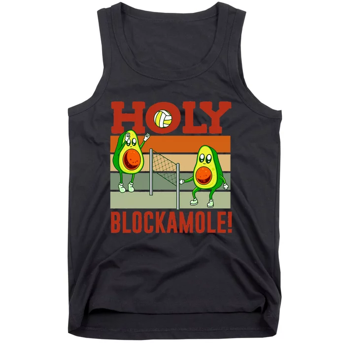 Holy Blockamole Funny Volleyball Match Block Avocado Tank Top