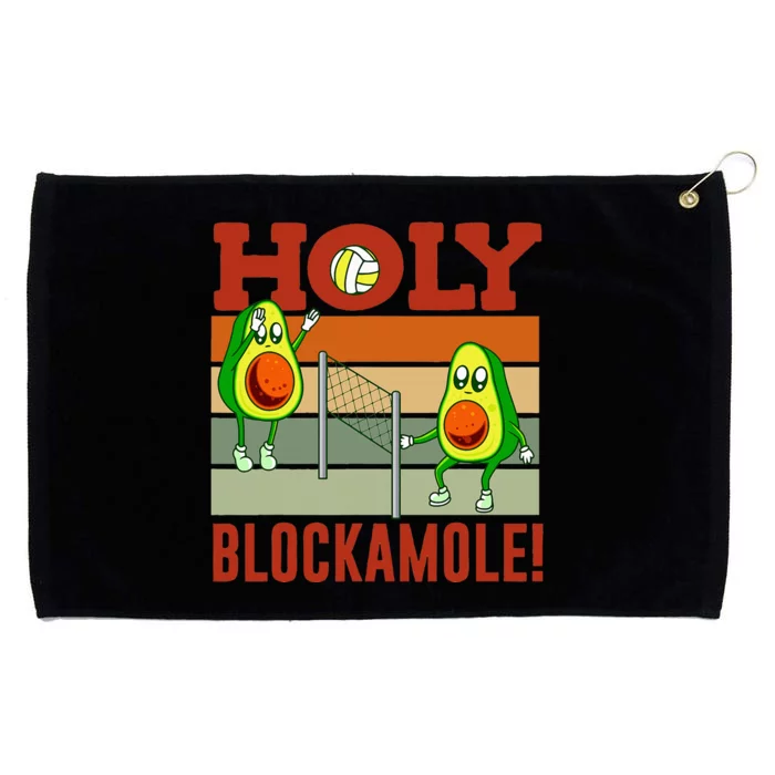 Holy Blockamole Funny Volleyball Match Block Avocado Grommeted Golf Towel