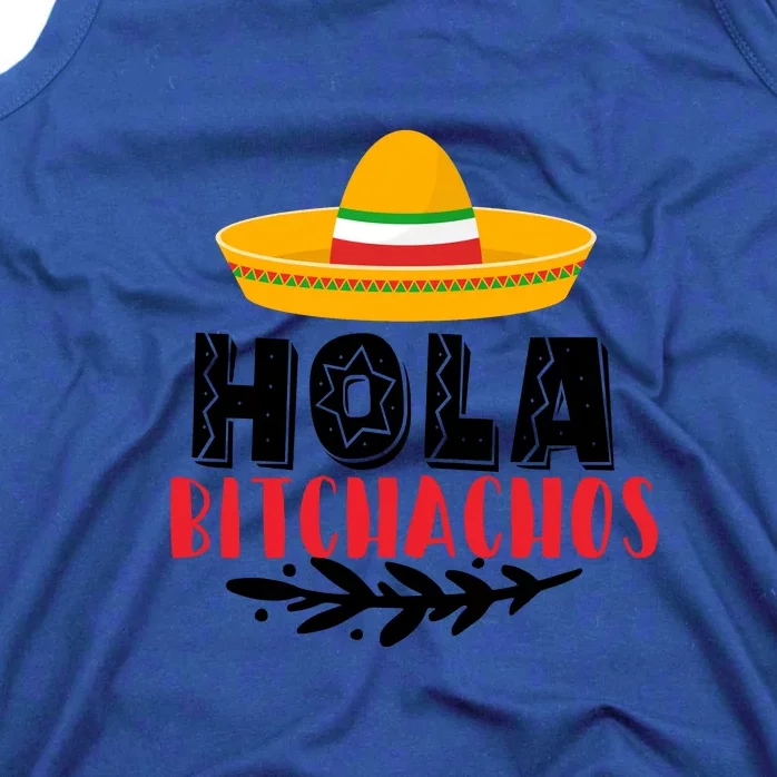 Hola Bitchachos Funny Mexican Skull Cinco De Mayo Tank Top