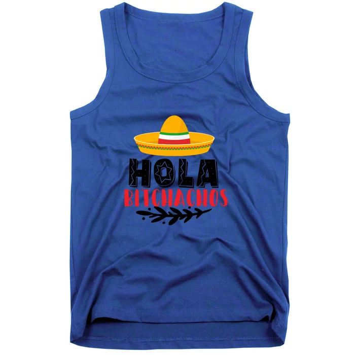 Hola Bitchachos Funny Mexican Skull Cinco De Mayo Tank Top