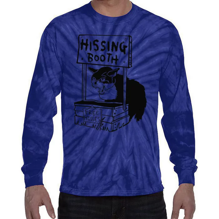 Hissing Booth Funny Cta Kitten Meow Tie-Dye Long Sleeve Shirt