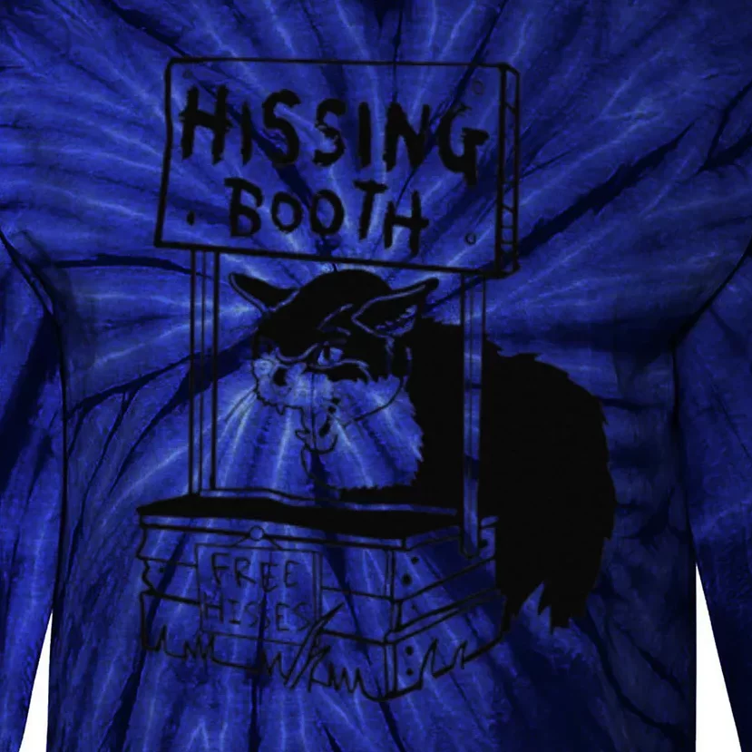 Hissing Booth Funny Cta Kitten Meow Tie-Dye Long Sleeve Shirt