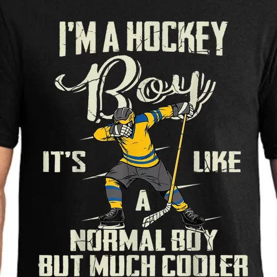 Hockey Boy Funny Gift Funny Dabbing Player Gift Boys Kids Bzr Great Gift Pajama Set