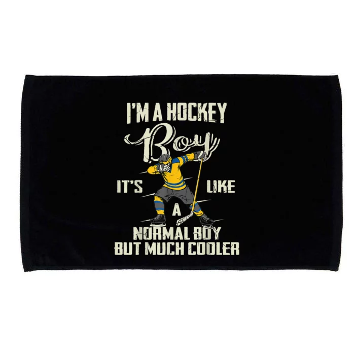 Hockey Boy Funny Gift Funny Dabbing Player Gift Boys Kids Bzr Great Gift Microfiber Hand Towel