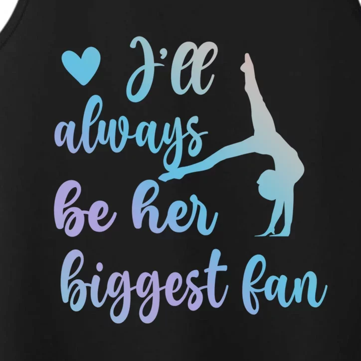 Her Biggest Fan Gymnastics Mom Of Gymnast Mama Cute Gift Performance Tank