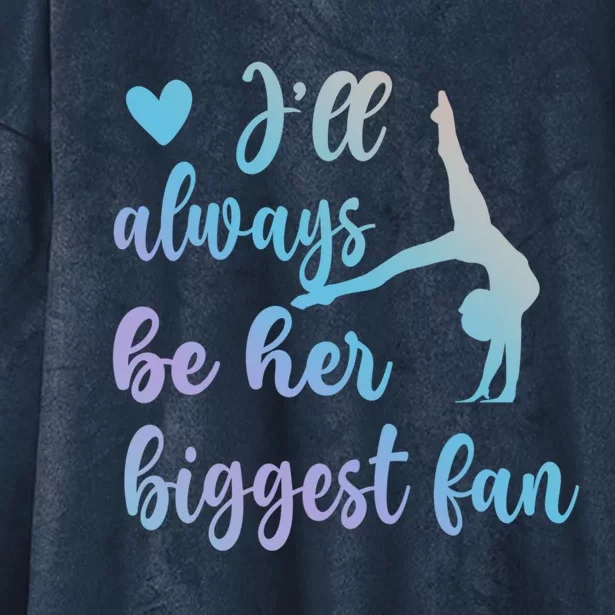 Her Biggest Fan Gymnastics Mom Of Gymnast Mama Cute Gift Hooded Wearable Blanket