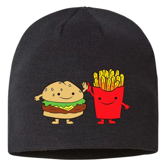 Hamburger Burger Fast Food French Fries 8 1/2in Sustainable Knit Beanie