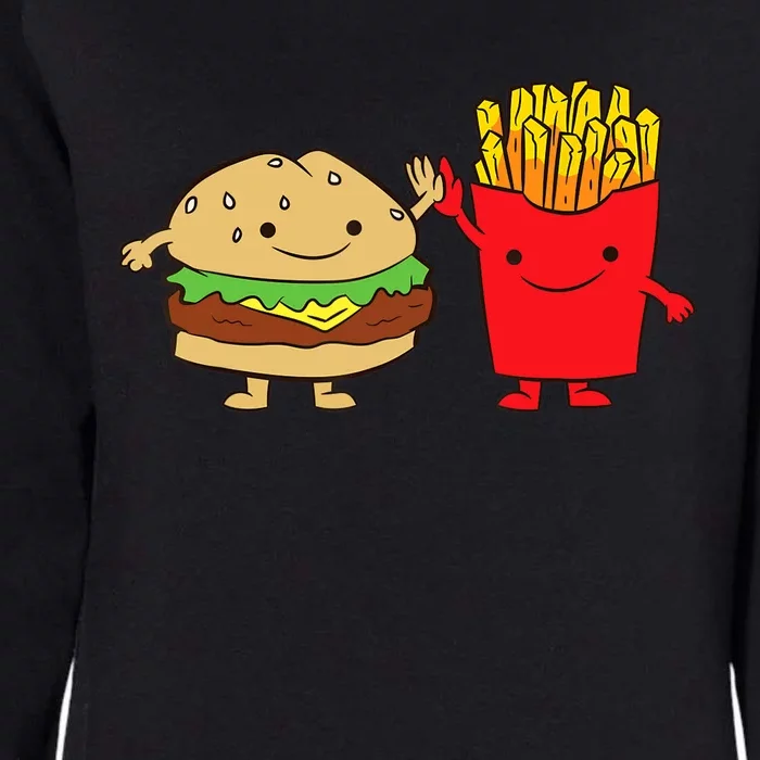 Hamburger Burger Fast Food French Fries Womens California Wash Sweatshirt