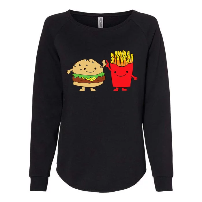 Hamburger Burger Fast Food French Fries Womens California Wash Sweatshirt