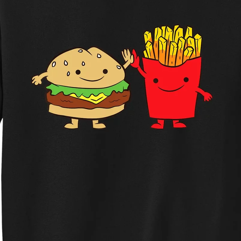 Hamburger Burger Fast Food French Fries Tall Sweatshirt