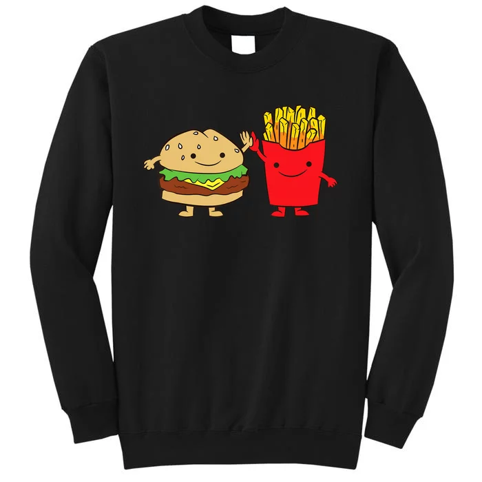 Hamburger Burger Fast Food French Fries Tall Sweatshirt