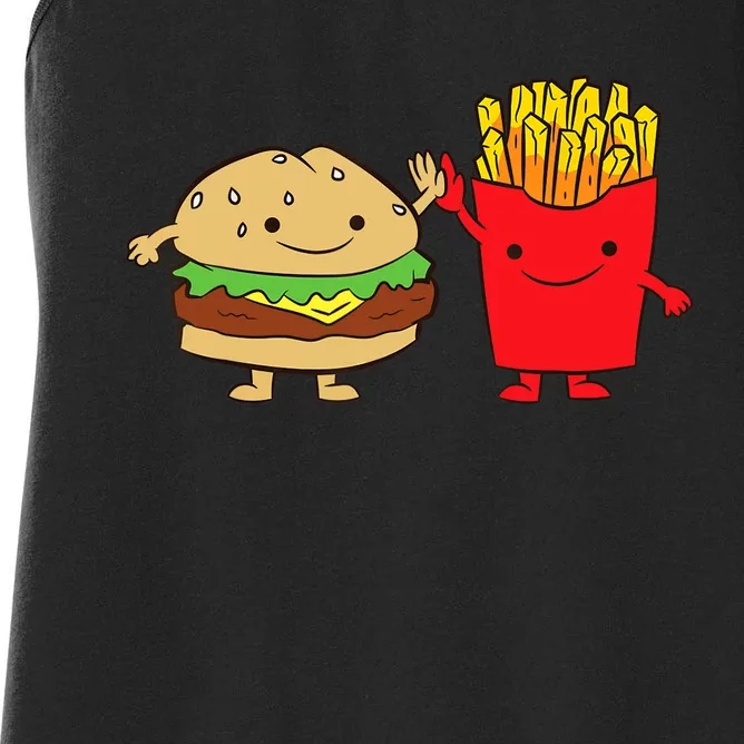 Hamburger Burger Fast Food French Fries Women's Racerback Tank