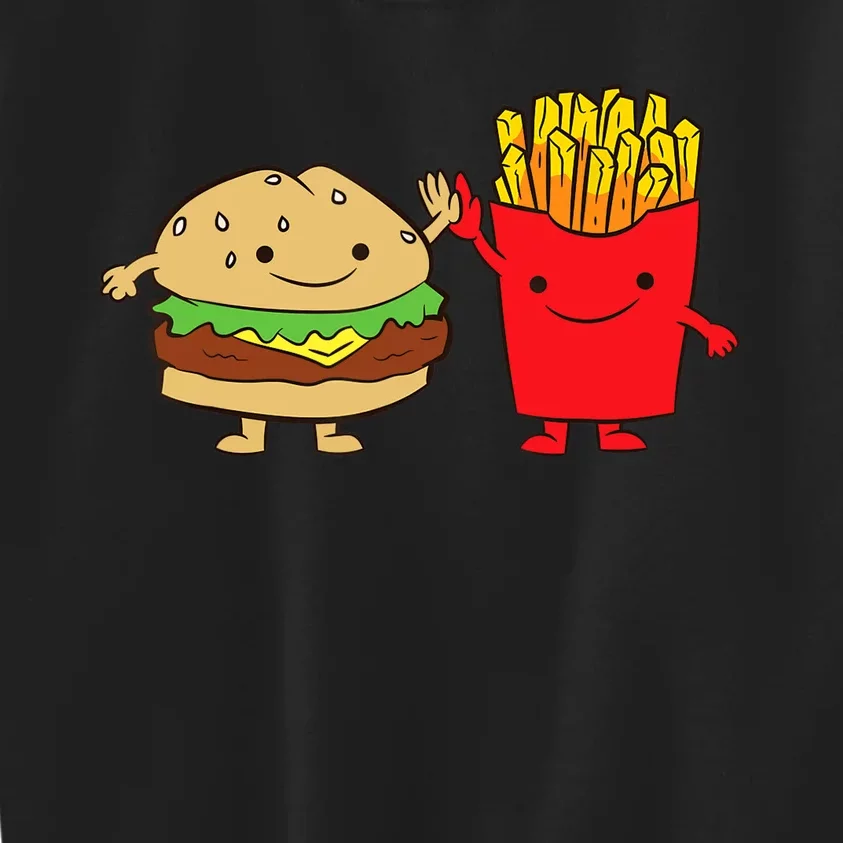 Hamburger Burger Fast Food French Fries Kids Sweatshirt