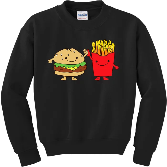 Hamburger Burger Fast Food French Fries Kids Sweatshirt