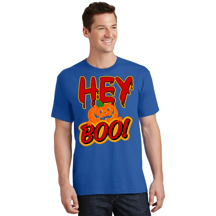 Hey Boo Funny Halloween Pun Ghost Spooky Funny Gift T-Shirt