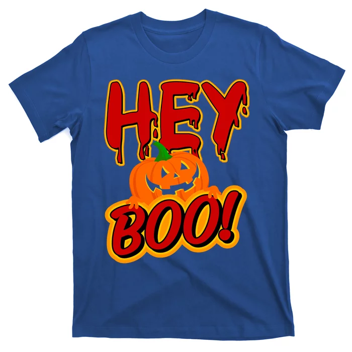 Hey Boo Funny Halloween Pun Ghost Spooky Funny Gift T-Shirt