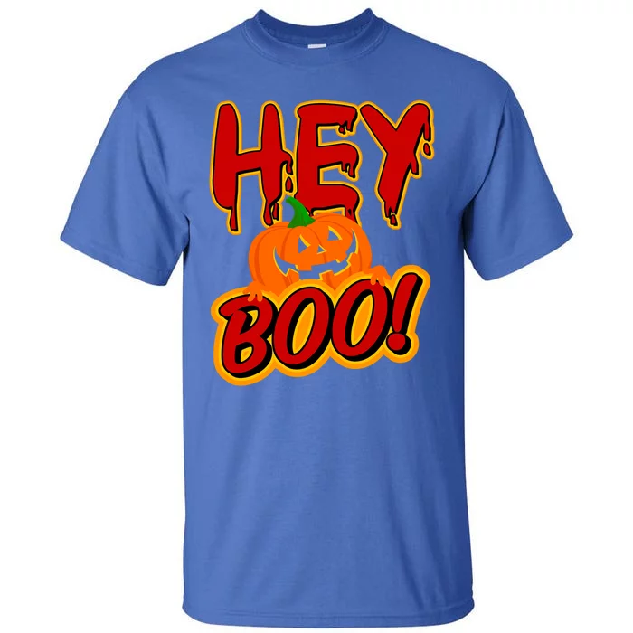 Hey Boo Funny Halloween Pun Ghost Spooky Funny Gift Tall T-Shirt