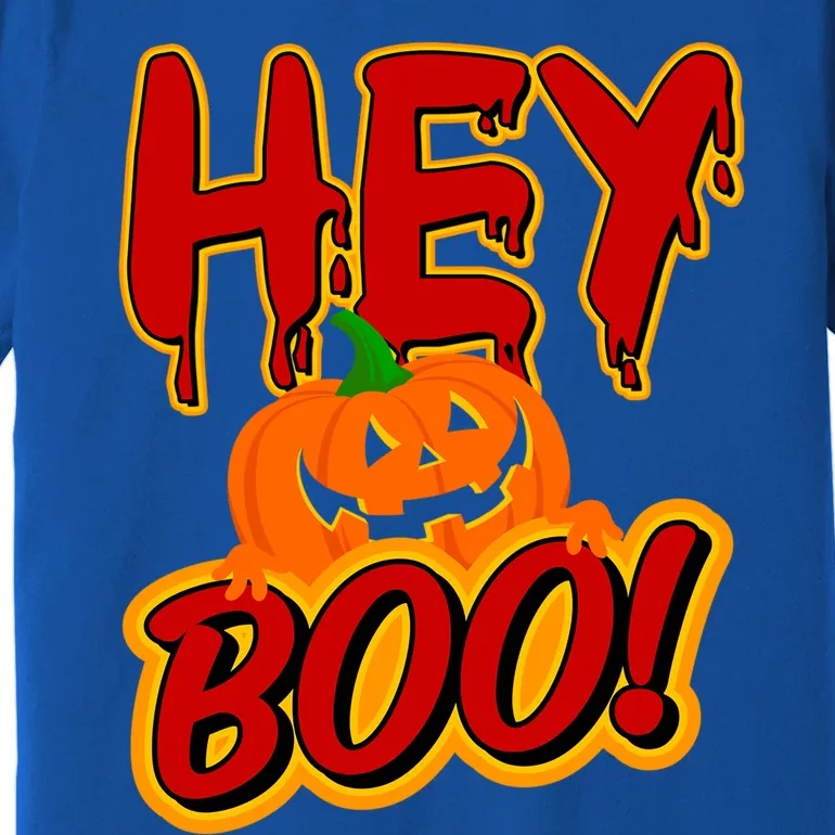 Hey Boo Funny Halloween Pun Ghost Spooky Funny Gift Premium T-Shirt